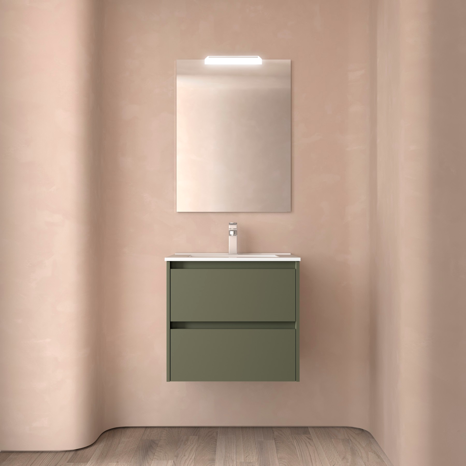 Mueble de bao NOJA 70 cm 2 cajones (incluye lavabo iberia)